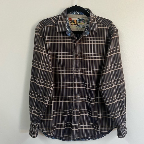 Robert Graham Plaid Embroidered Button Front Shirt - Picture 1 of 15